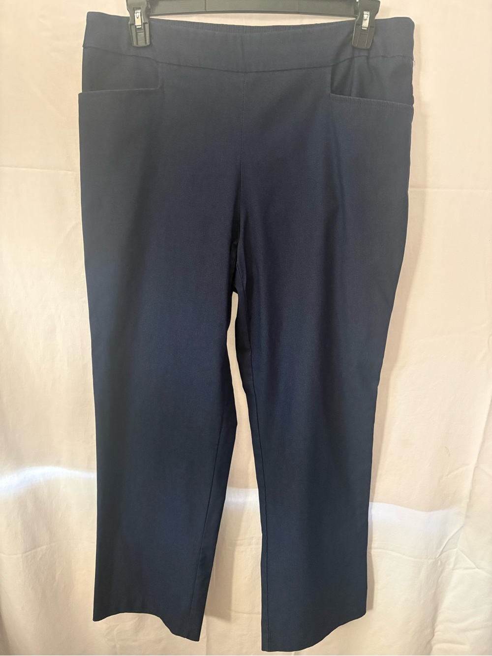 Time and Tru Navy Straight-Leg Pull-On Pants